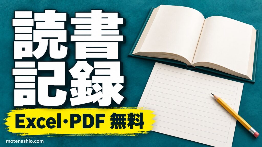 読書記録テンプレート 無料【Excel・PDF】冊数・ページを自動集計する読書記録表と手書きの読書ノート