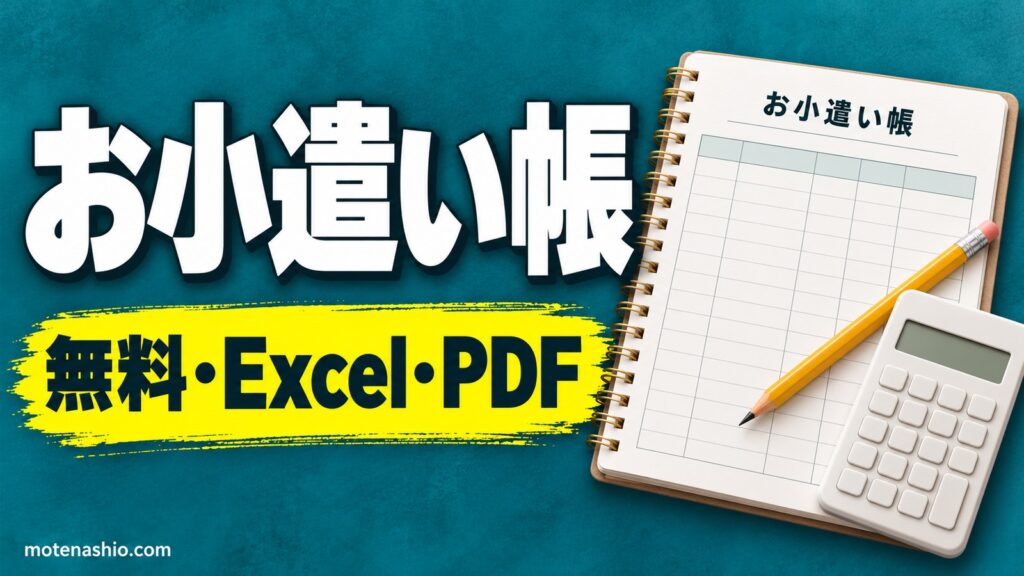 お小遣い帳 無料ダウンロード【Excel・PDF】残りを自動計算・12か月分／子ども用はひらがなの手書きプリント｜書き方と続けるコツ
