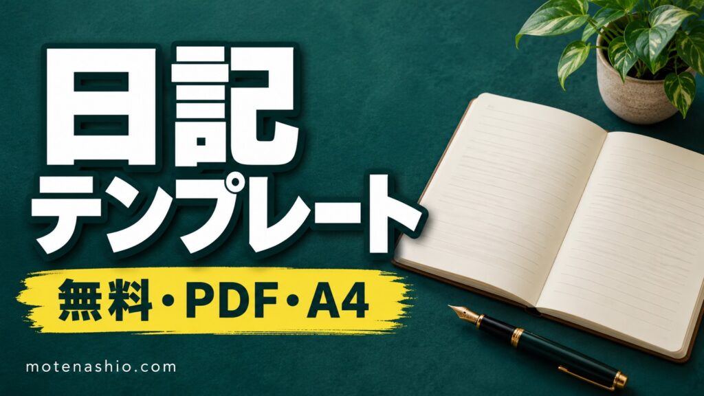 日記テンプレート 無料ダウンロード【PDF】1日1ページ・3行日記・小学生の絵日記｜続けやすい日記の書き方と例