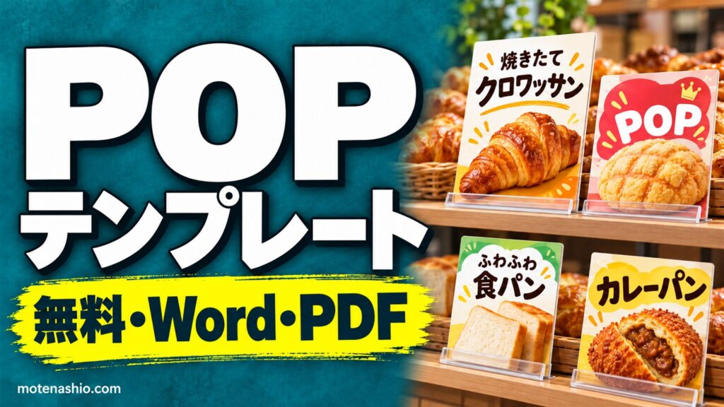 POP(ポップ)テンプレート無料【Word・PDF】おすすめ・新商品・セール・卓上POP|売れる手書き風POPの書き方と価格表示のルール