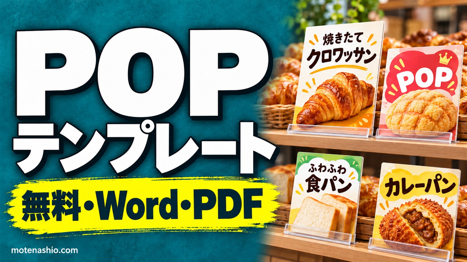 POP(ポップ)テンプレート無料【Word・PDF】おすすめ・新商品・セール・卓上POP|売れる手書き風POPの書き方と価格表示のルール