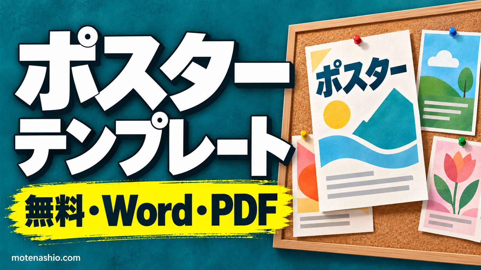 ポスターテンプレート無料【Word・PDF】イベント告知・手洗いのお願い・駐車禁止の貼り紙|A3に拡大して使える・目立つ作り方