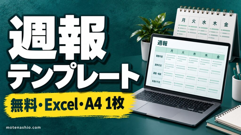 週報テンプレート無料【Excel】業務週報と営業週報(訪問件数・受注を自動集計)|書き方と例文・上司に伝わる週報のコツ